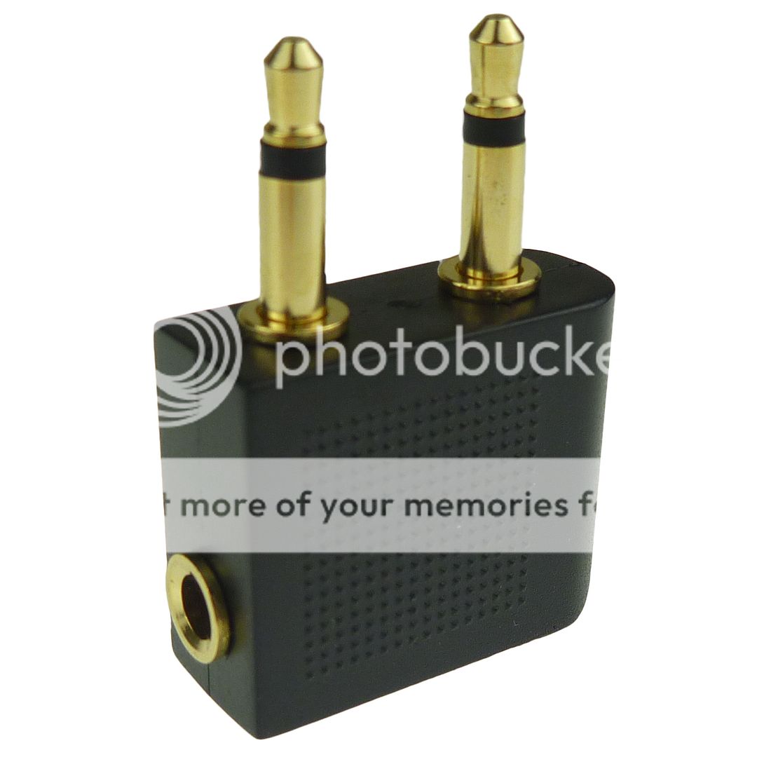 Plane Travel Adapter 3.5mm Headphones Airplane Converter Airline Audio